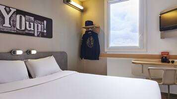 Chambre Double | Bureau, chambres insonorisées, Wi-Fi gratuit, draps fournis