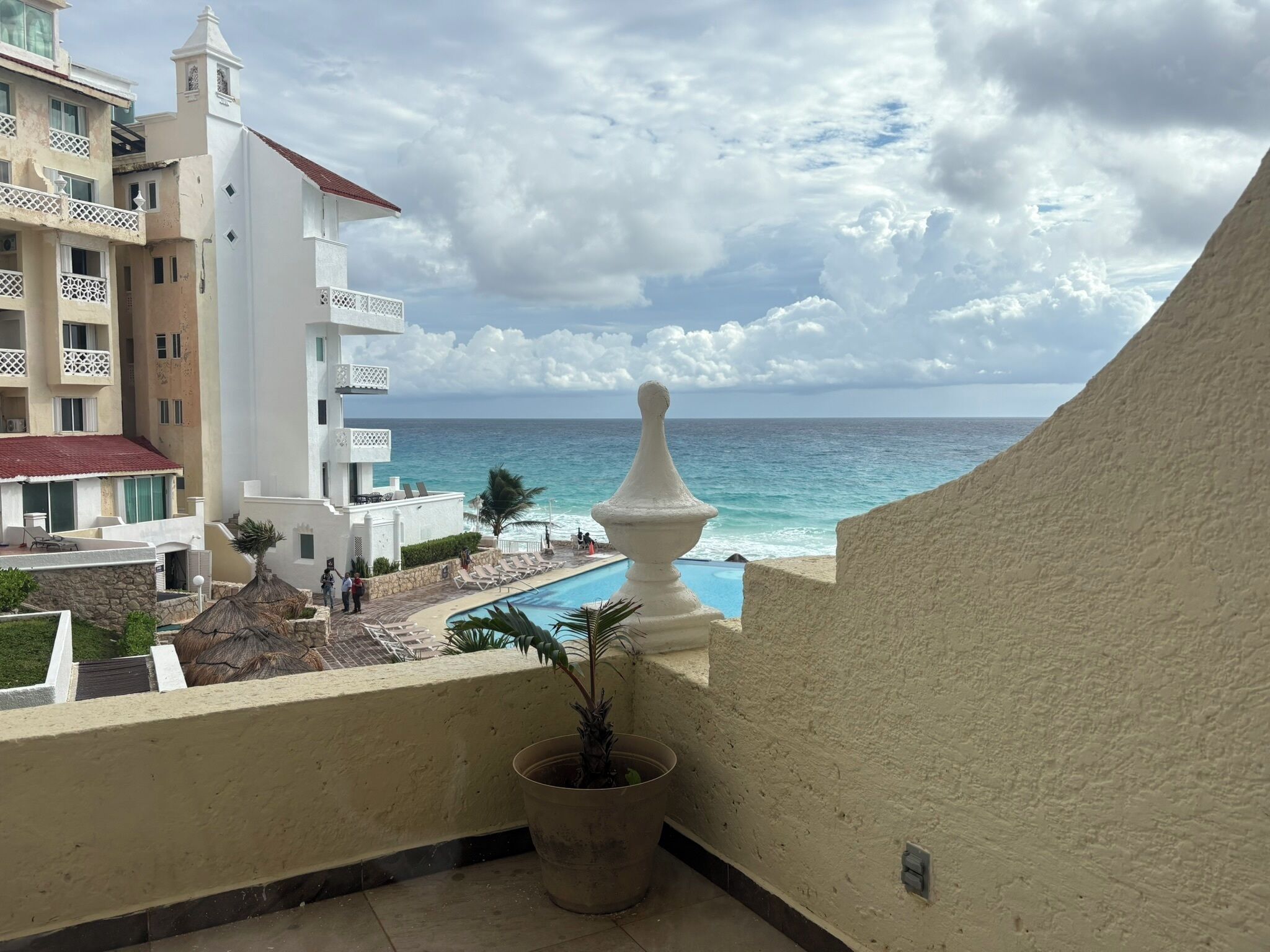 Estúdio conforto, 2 camas de casal, de frente para o oceano | Terraço/pátio