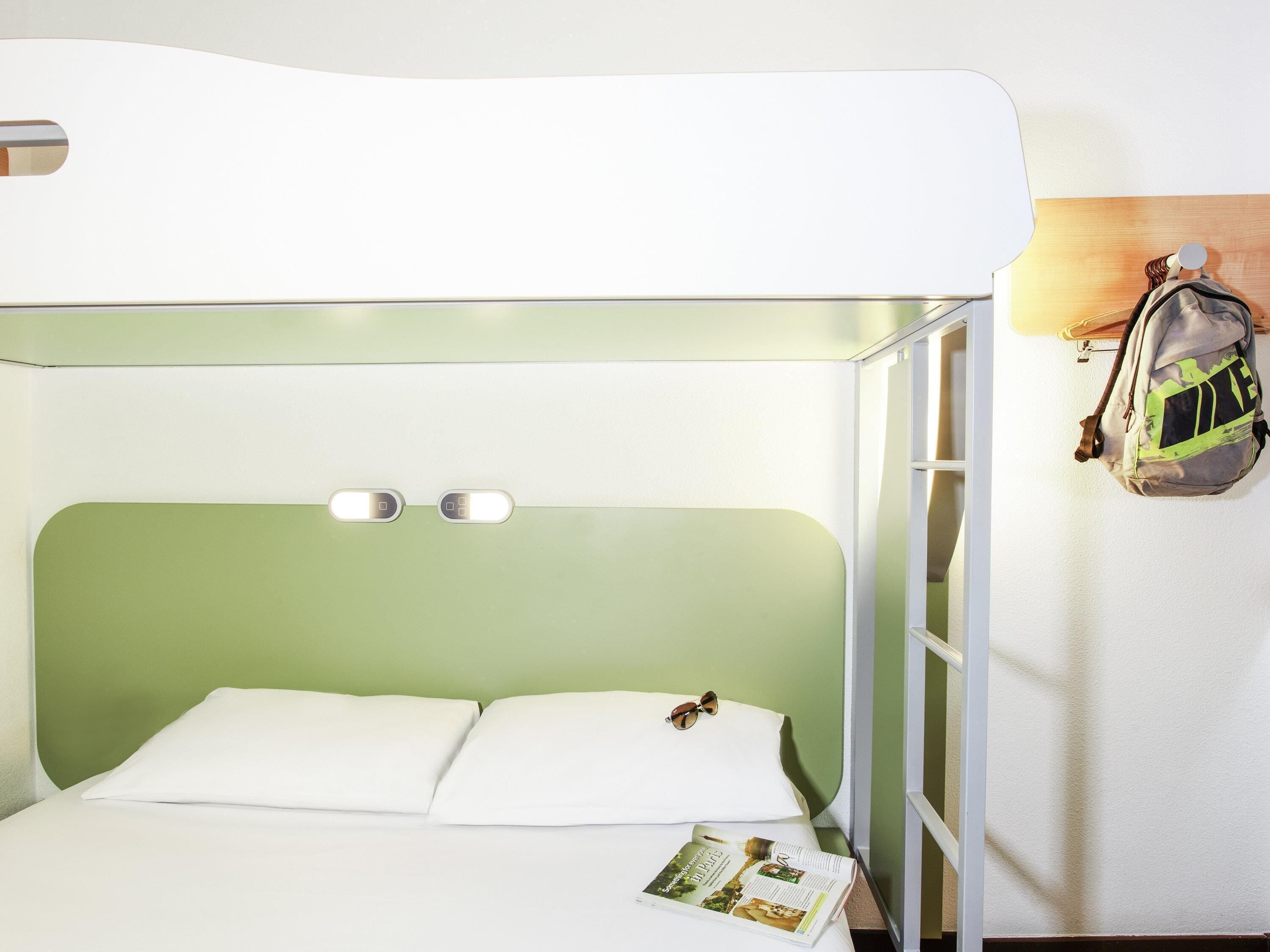 Desk, free WiFi, bed sheets