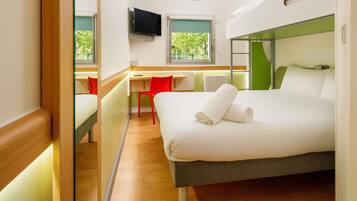Triple Room, Multiple Beds | Desk, free cots/infant beds, free WiFi, bed sheets