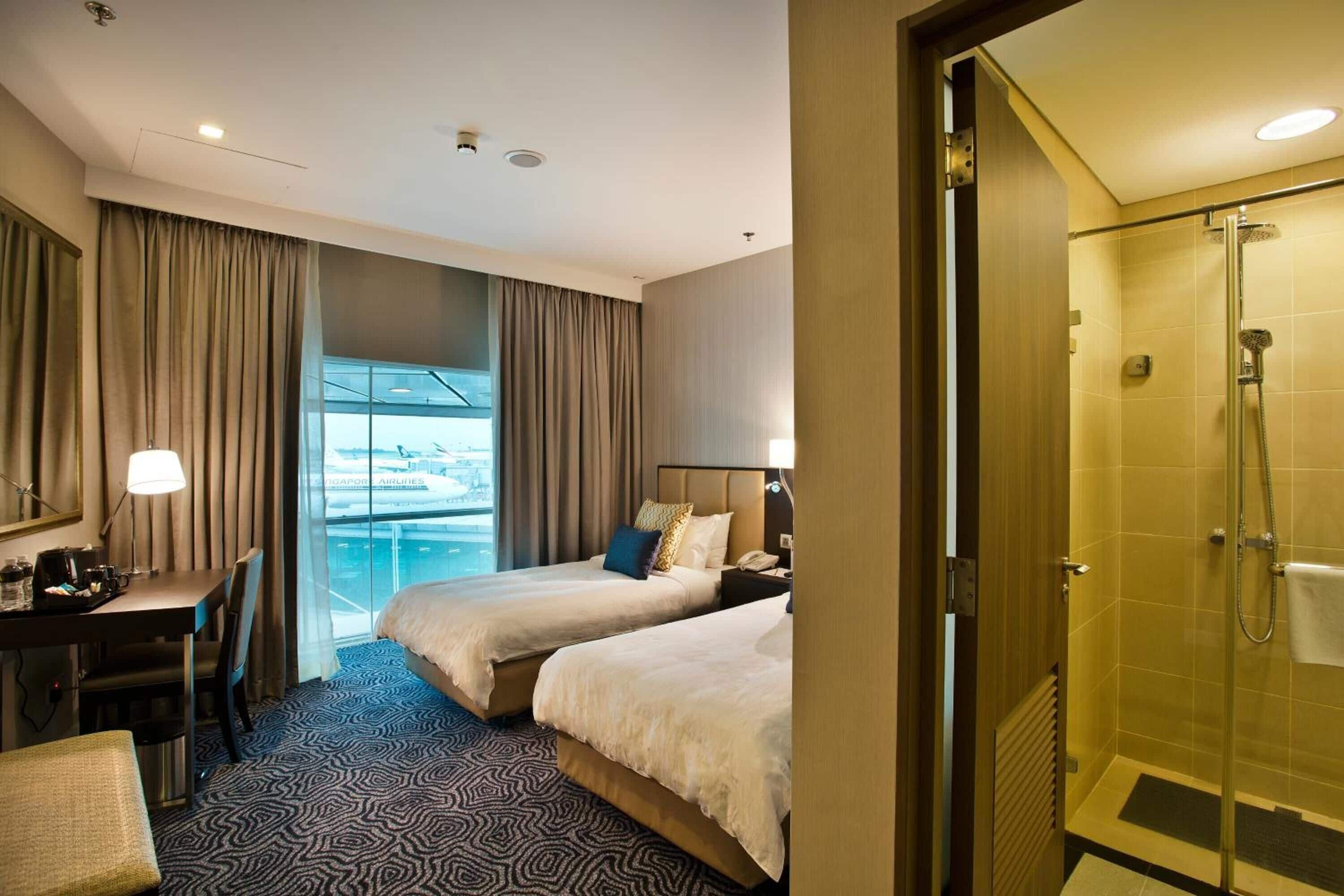 Premium bedding, down duvets, desk, soundproofing