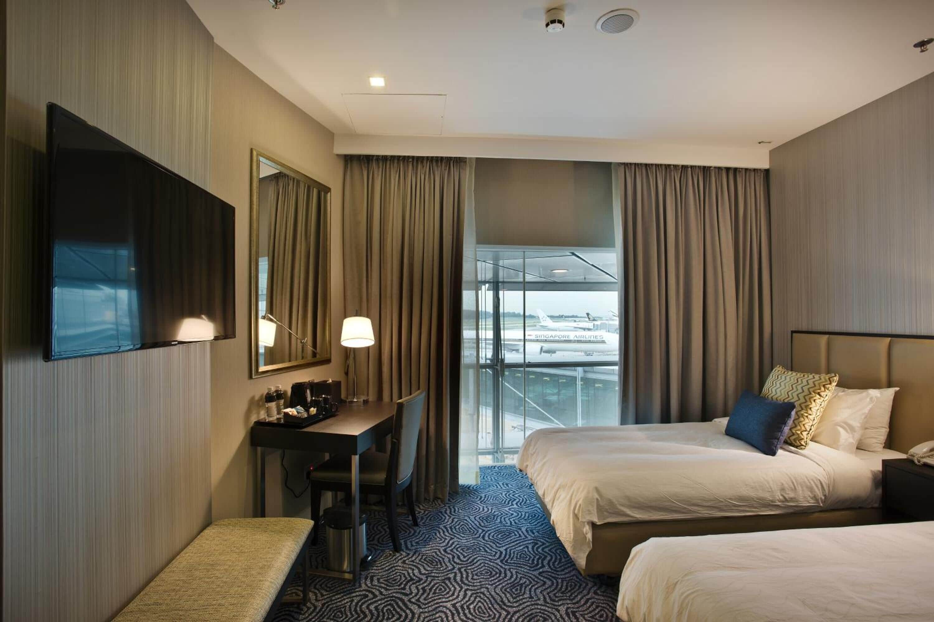 premium bedding, down duvets, desk, soundproofing