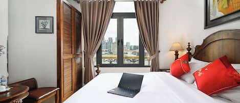Deluxe Double Room, City View | Minibar, in-room safe, desk, laptop workspace