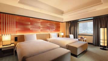 Down duvets, minibar, in-room safe, desk