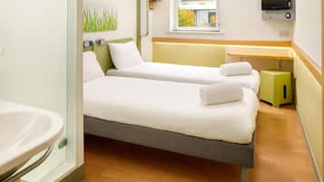 Desk, free WiFi, bed sheets
