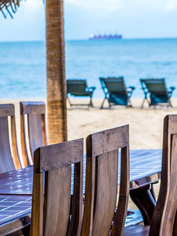 Private beach