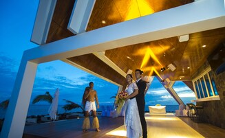 Outdoor wedding area