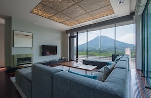 Penthouse, 5 chambres, vue montagne (Penthouse B) | Salle de séjour