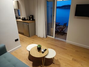 Superior Apartment | Living area | LED TV - 9 Muses (Agios Nikolaos)