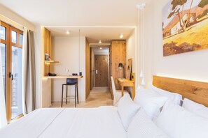 Deluxe-Suite, Meerblick | Bettwäsche aus ägyptischer Baumwolle, hochwertige Bettwaren, Zimmersafe