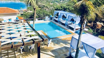 Outdoor pool, open 10:00 AM to 7:00 PM, free pool cabanas, pool loungers