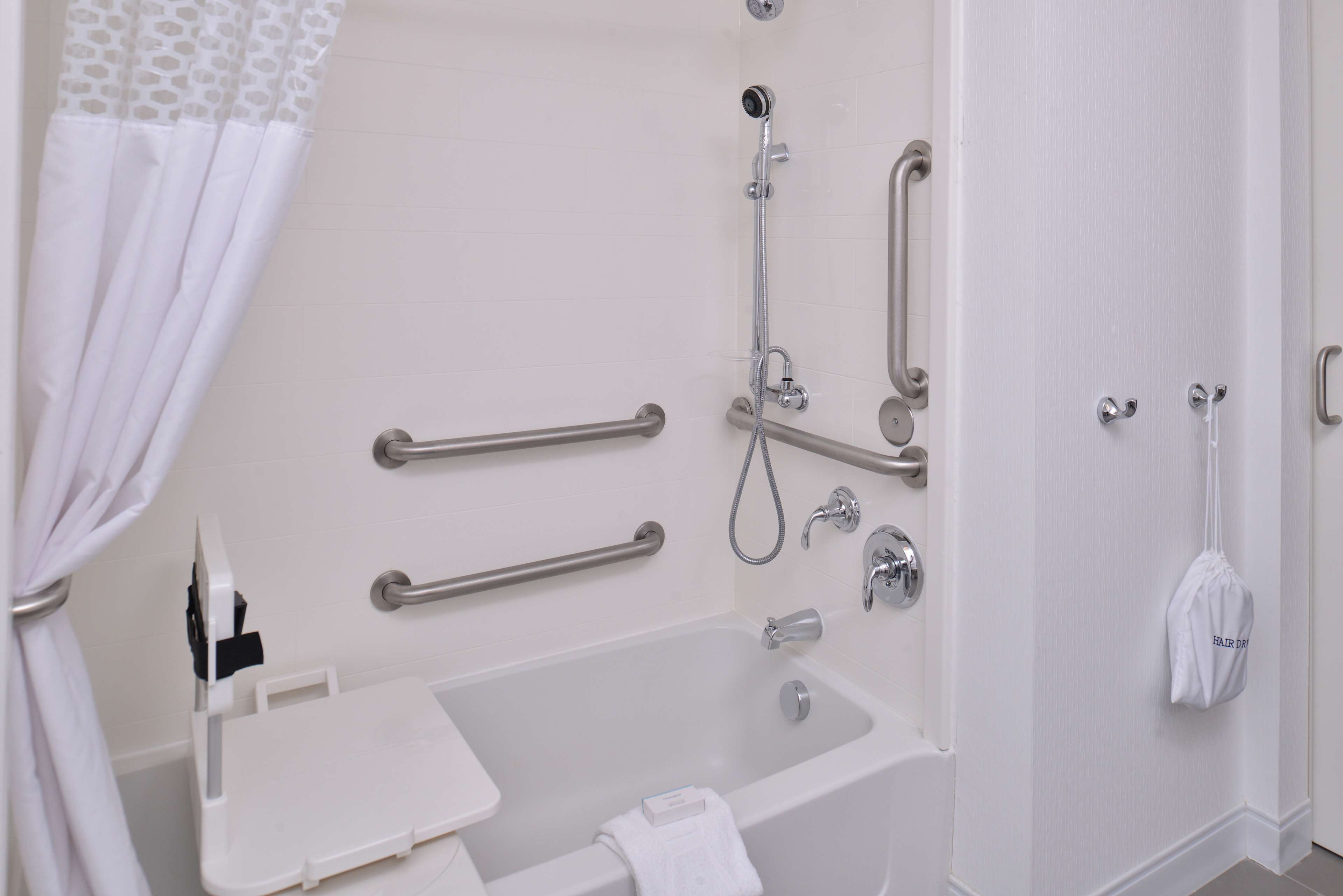 room, 1 king bed with sofa bed, accessible, non smoking | bathroom | shower, hair dryer, towels, soap