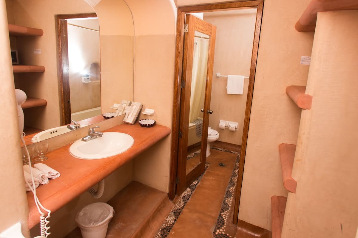 deluxe double room, 2 double beds, balcony, sea view | bathroom | free toiletries, hair dryer, towels, soap