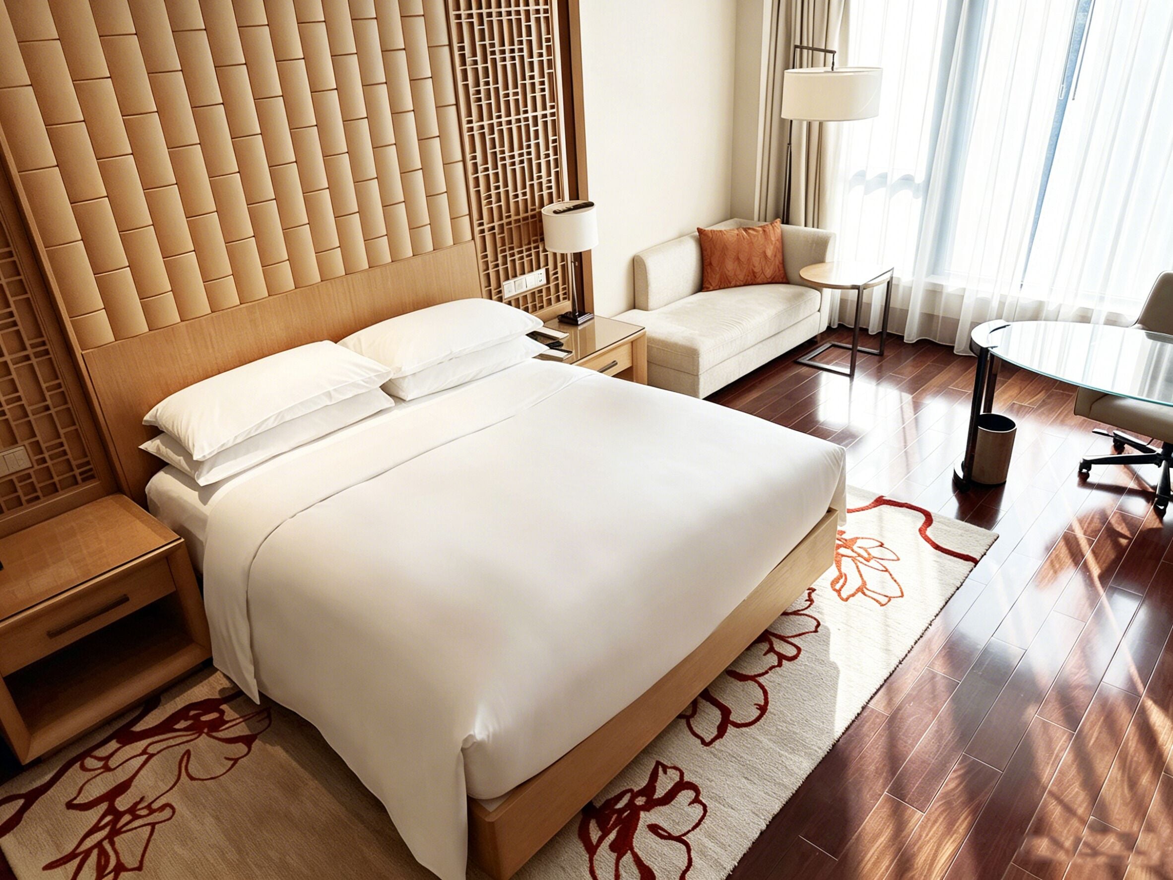 Premium bedding, down comforters, minibar, in-room safe