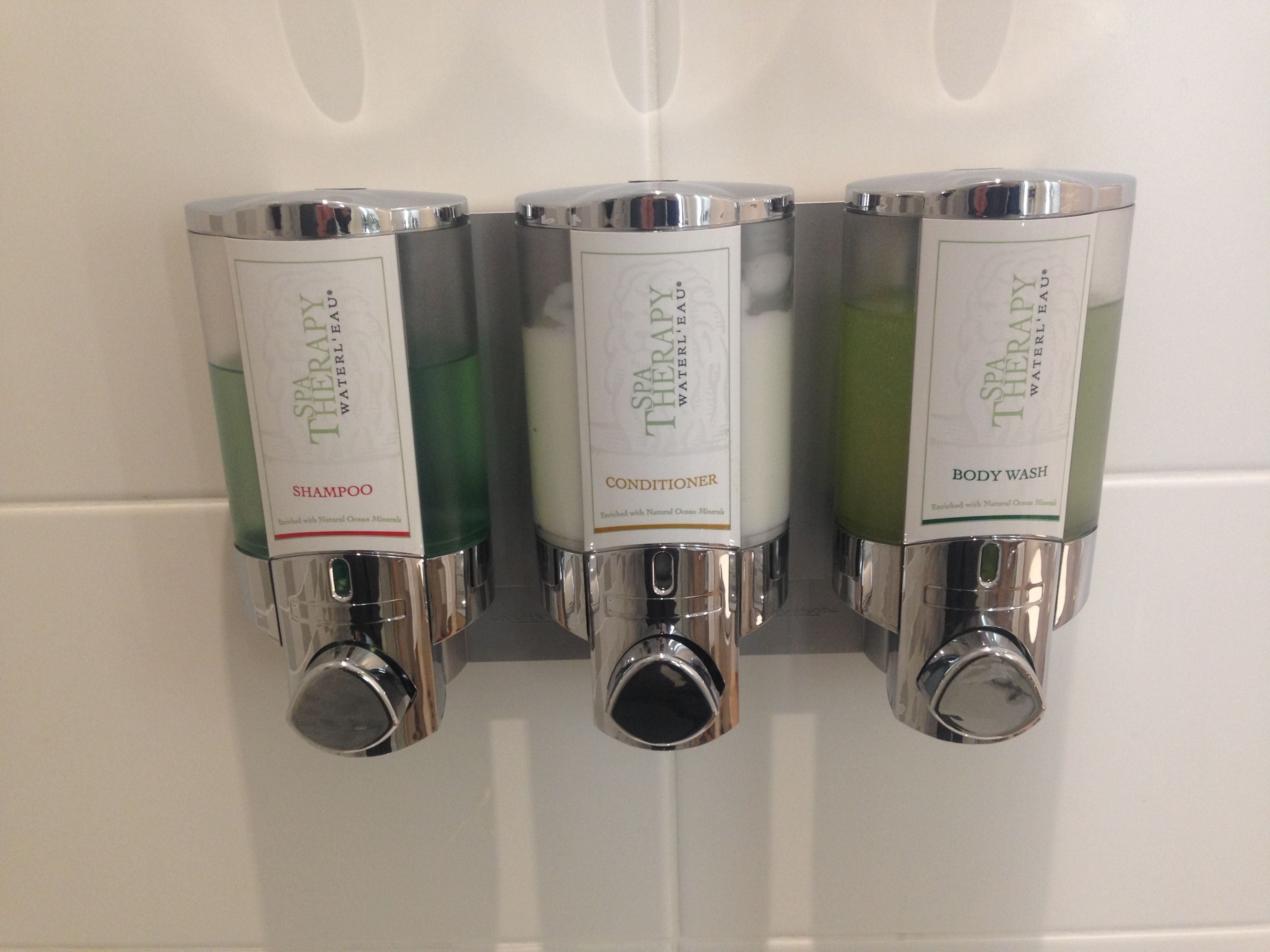 shower, free toiletries, towels