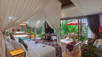 Presidential Villa, 2 Bedrooms, Private Pool | Premium bedding, minibar, in-room safe, desk