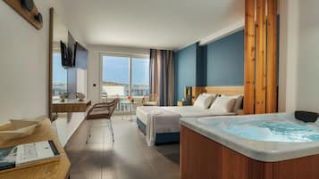 Superior Room with Indoor Jacuzzi | Premium bedding, memory foam beds, in-room safe, individually decorated