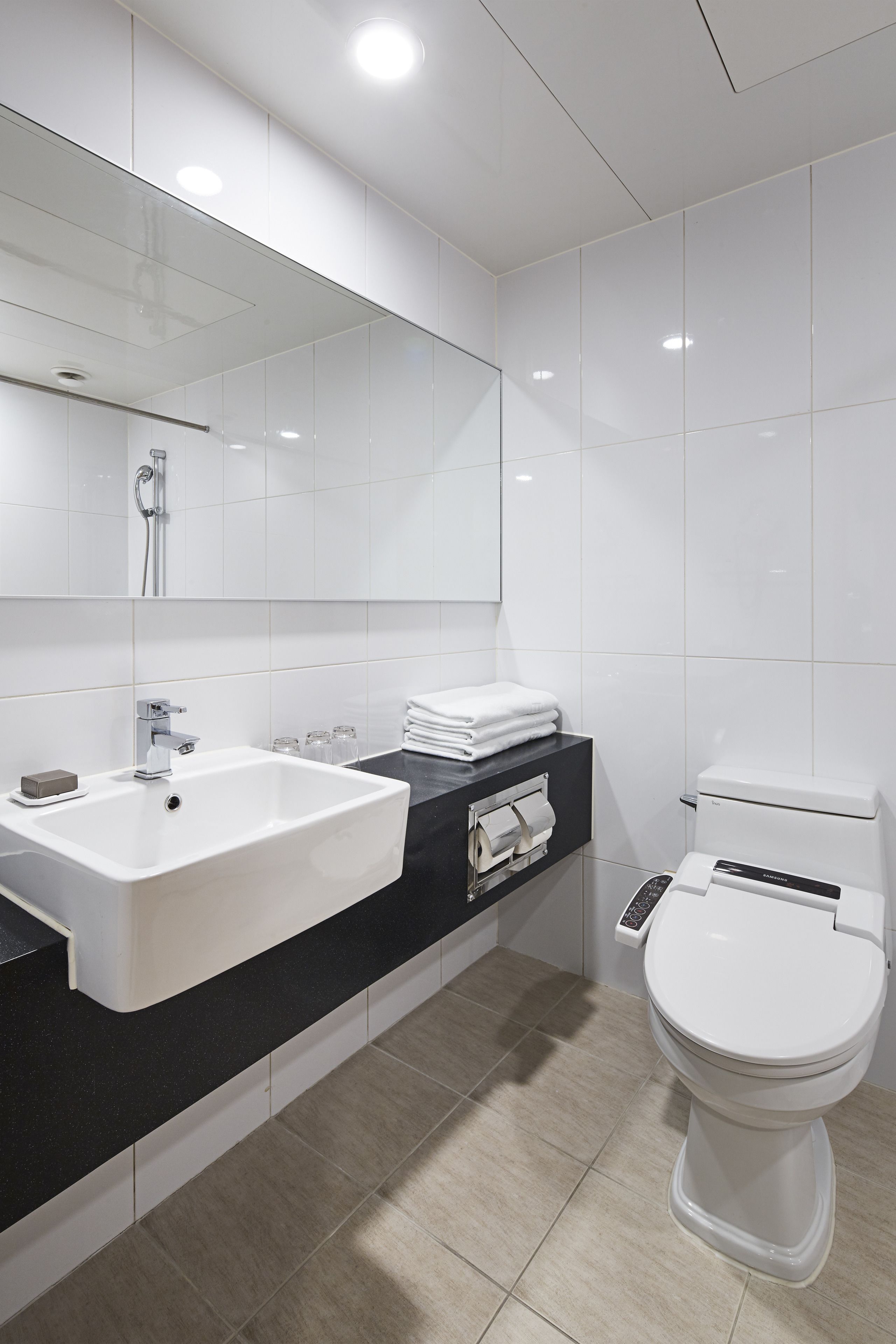 family room | bathroom | free toiletries, hair dryer, bathrobes, bidet