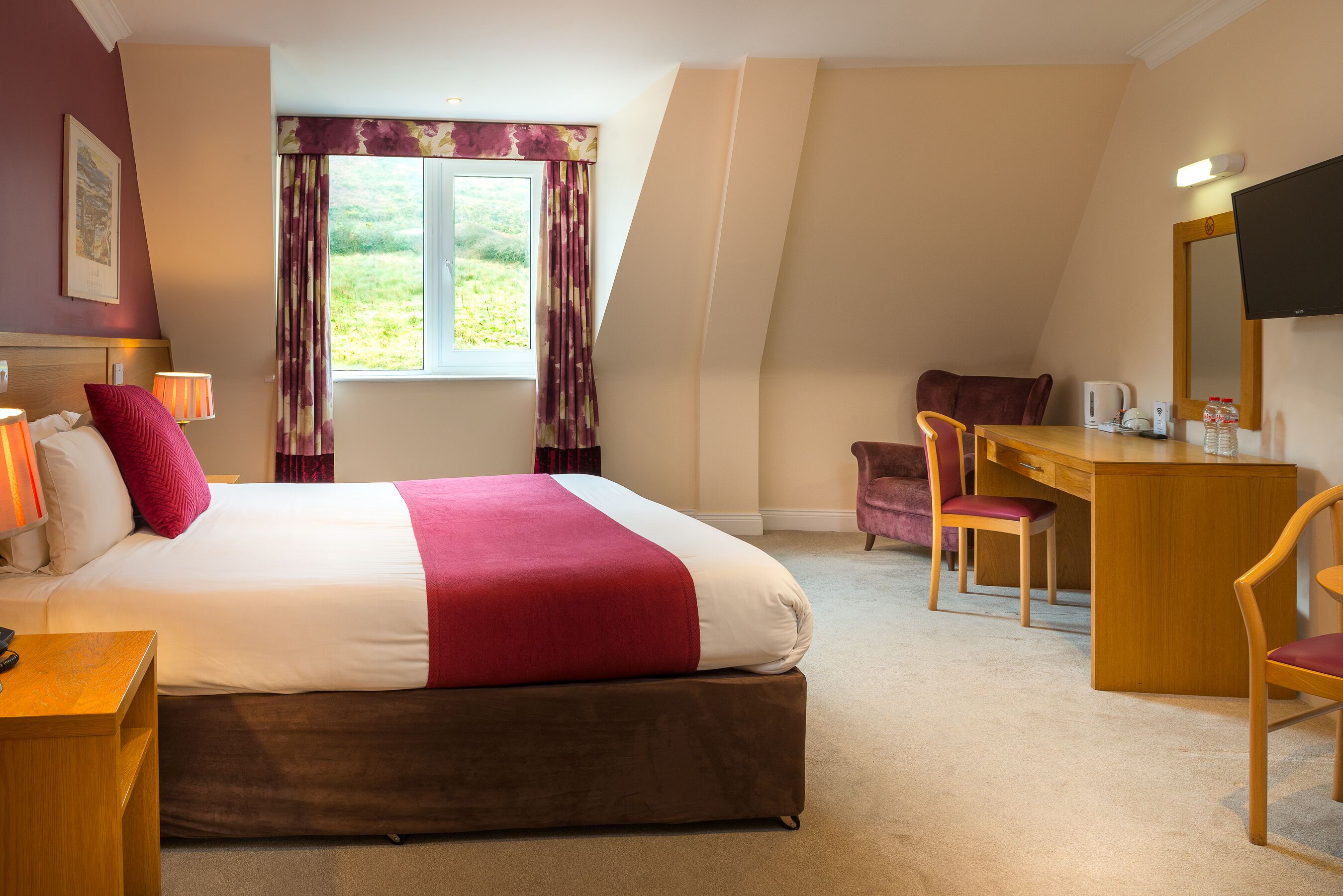 classic double room | in-room safe, desk, laptop workspace, blackout curtains