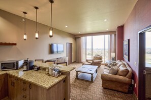 Penthouse, 1 King Bed, Non Smoking (Suite, Hearing, Roll-In Shower) | Living area | LCD TV - Choctaw Casino & Resort Pocola, Trademark Coll by Wyndham (Pocola)