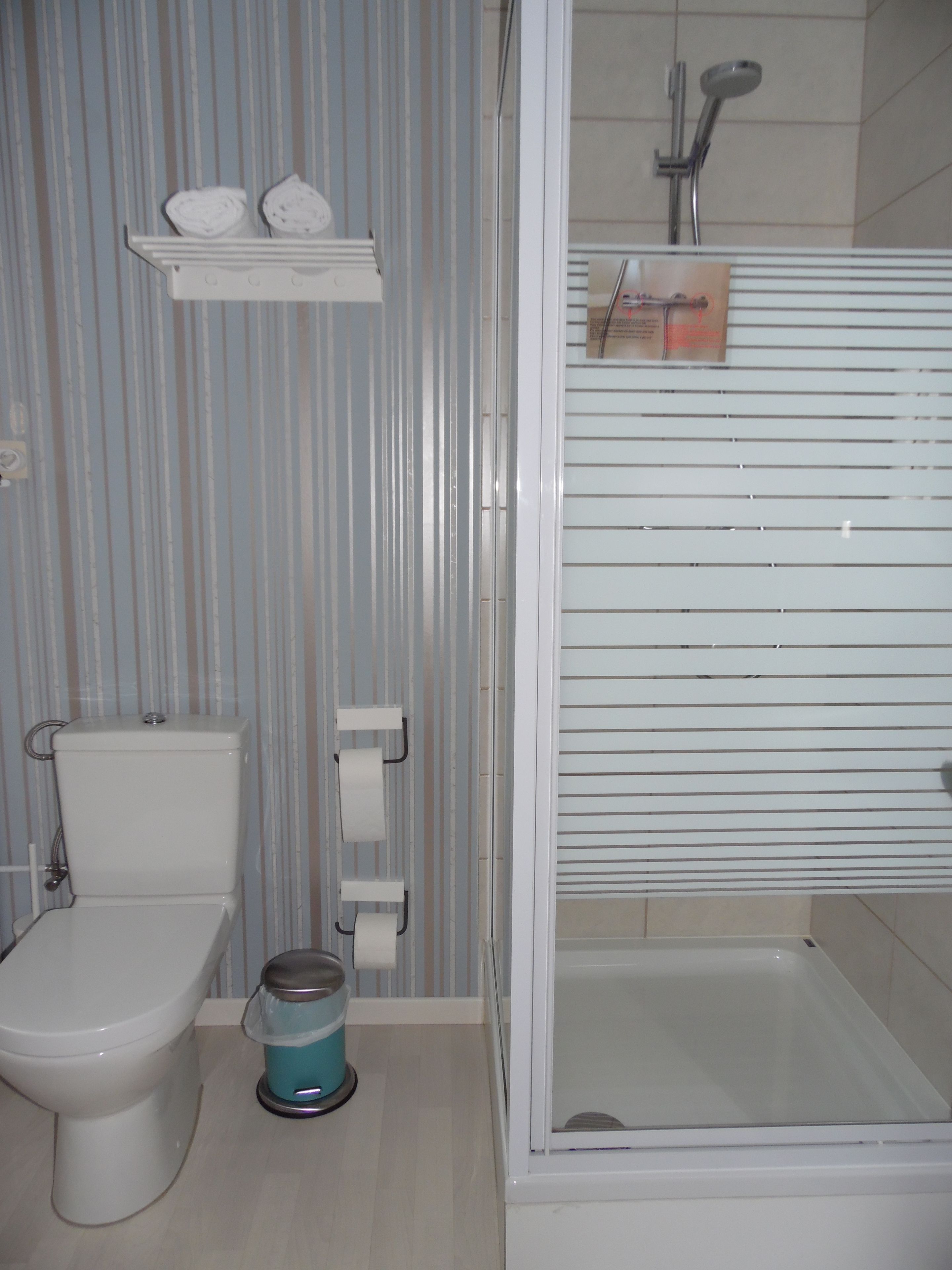 free toiletries, hair dryer, towels