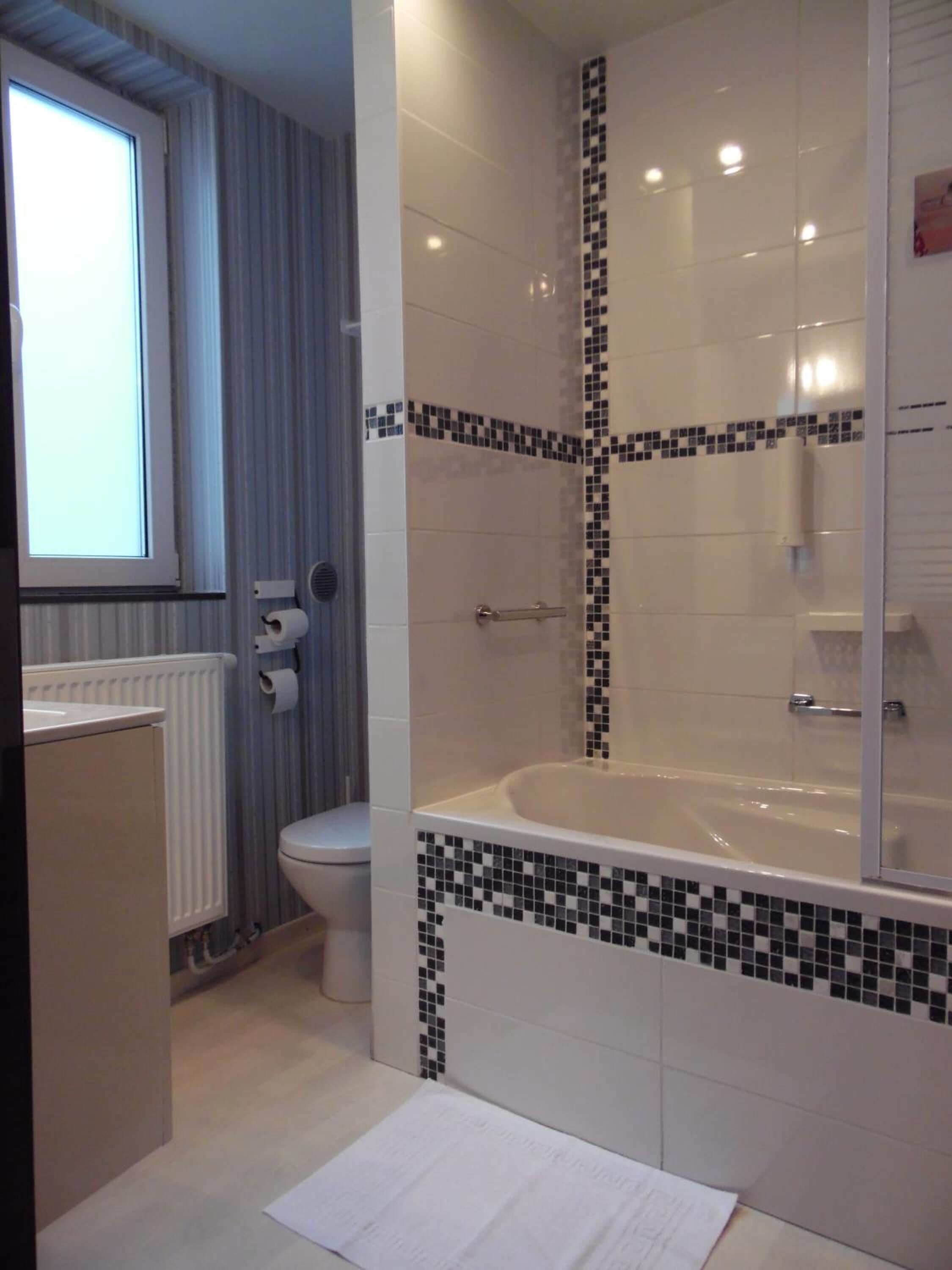 free toiletries, hair dryer, towels