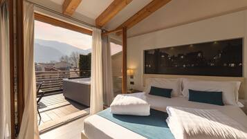 Suite monolocale Premium | Una cassaforte in camera, una scrivania, Wi-Fi gratuito, lenzuola