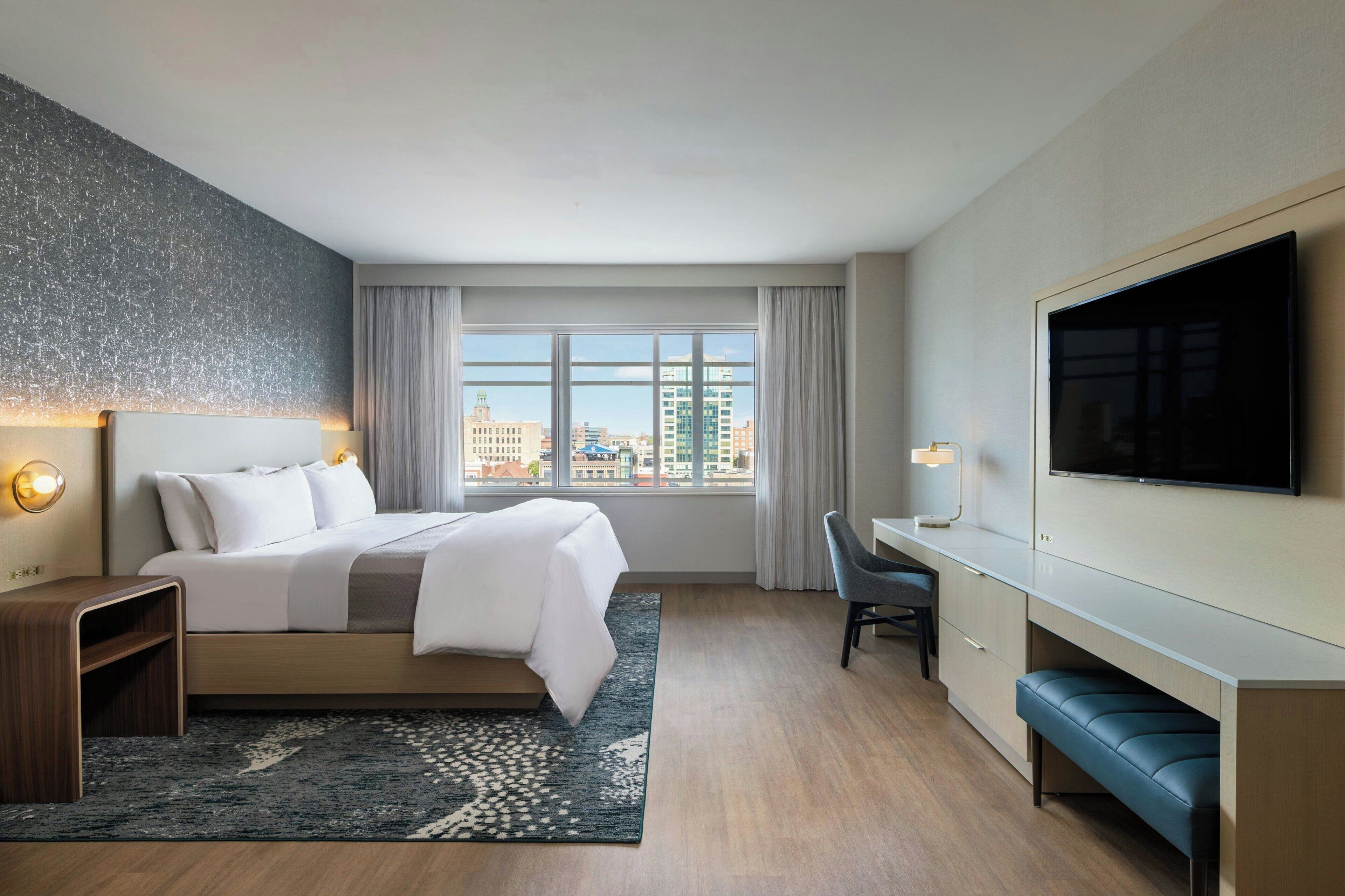 In-room safe, desk, blackout curtains, iron/ironing board