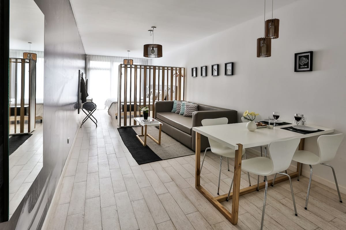 Superior appartement | 1 slaapkamer, luxe beddengoed, donzen dekbedden, pillowtop-bedden