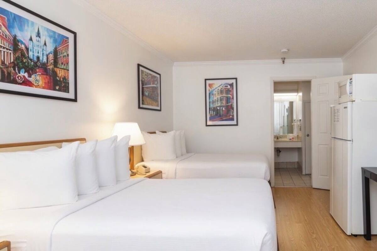 Superior Room, 2 Double Beds, Non Smoking, Refrigerator & Microwave | Blackout drapes, WiFi (free), bed sheets