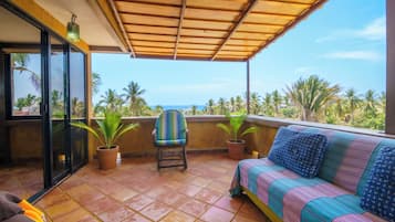 Panoramic Apartment, Terrace, Ocean View (Camelia) | Terrace/patio