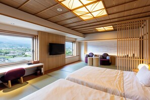 Habitación tradicional con 2 camas individuales, para no fumadores (Japanese, Wood, Tatami) | Ropa de cama de alta calidad y edredón 