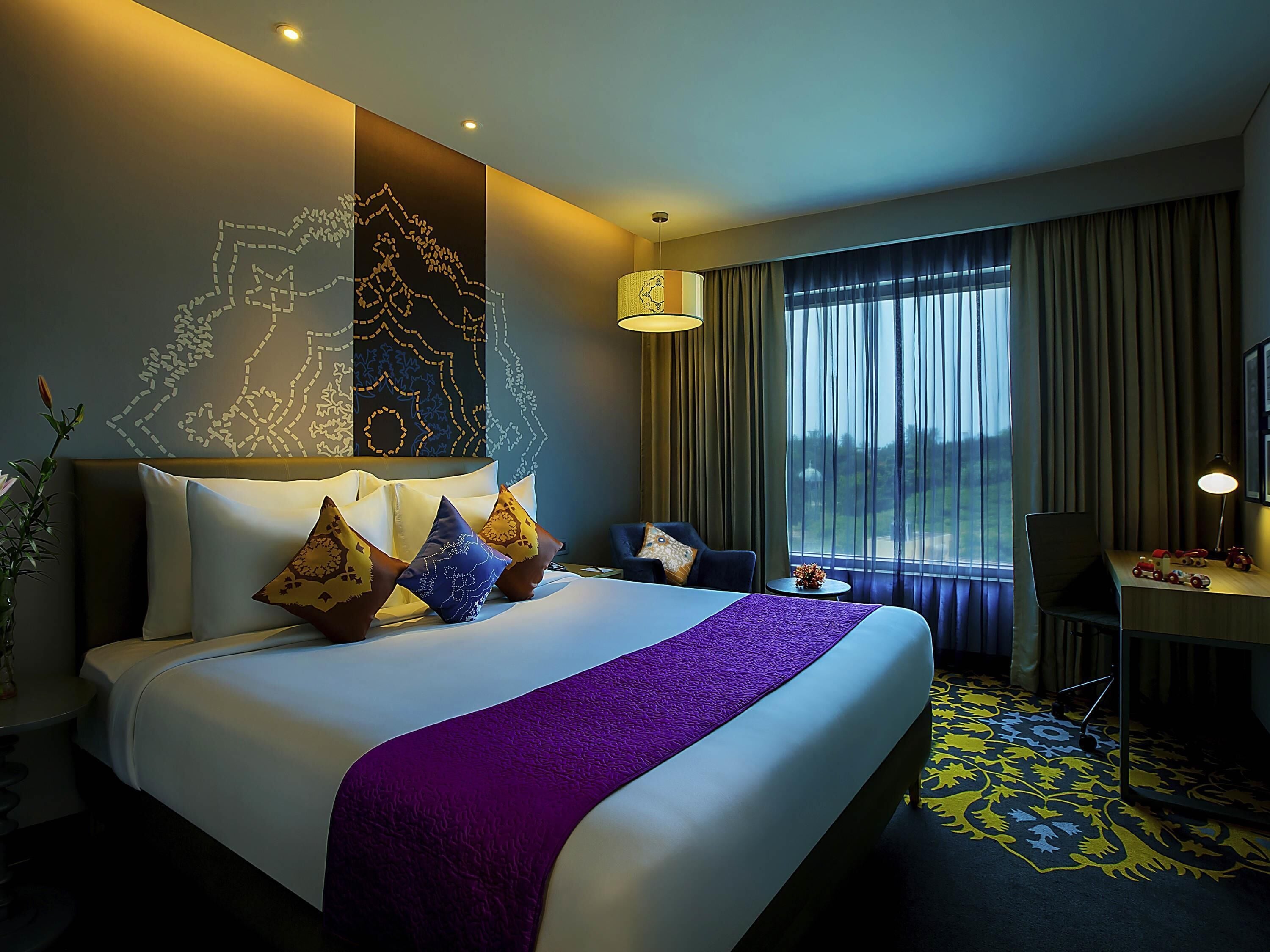 In-room safe, desk, blackout curtains, soundproofing