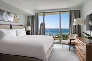 Grand Suite, 3 Bedrooms, Ocean View | Hypo-allergenic bedding, in-room safe, desk, blackout curtains