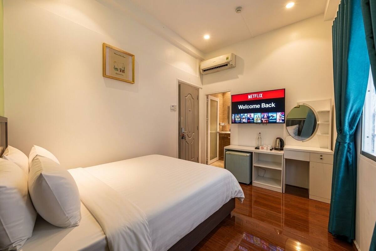Quarto casal premium (Window) | Frigobar, escrivaninha, Wi-Fi de cortesia, roupa de cama