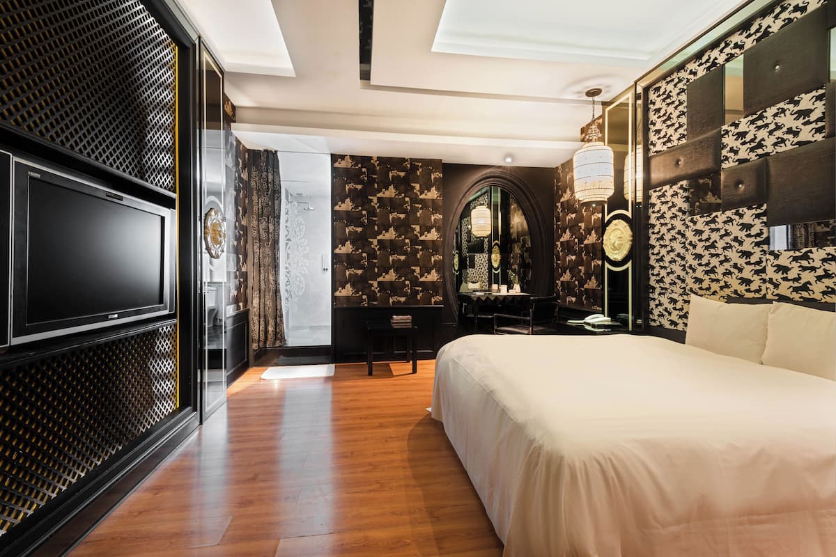 Chambre Standard double | DĂ©cor unique, ameublement unique, rideaux dâobscurcissement