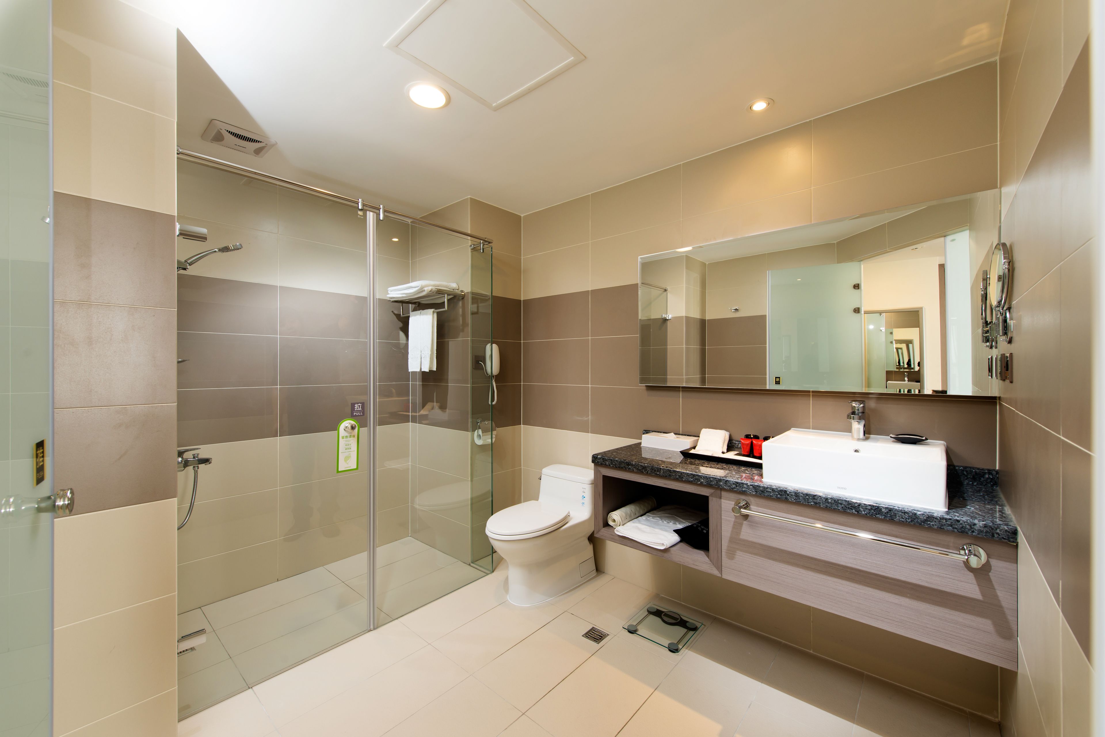 hair dryer, slippers, towels