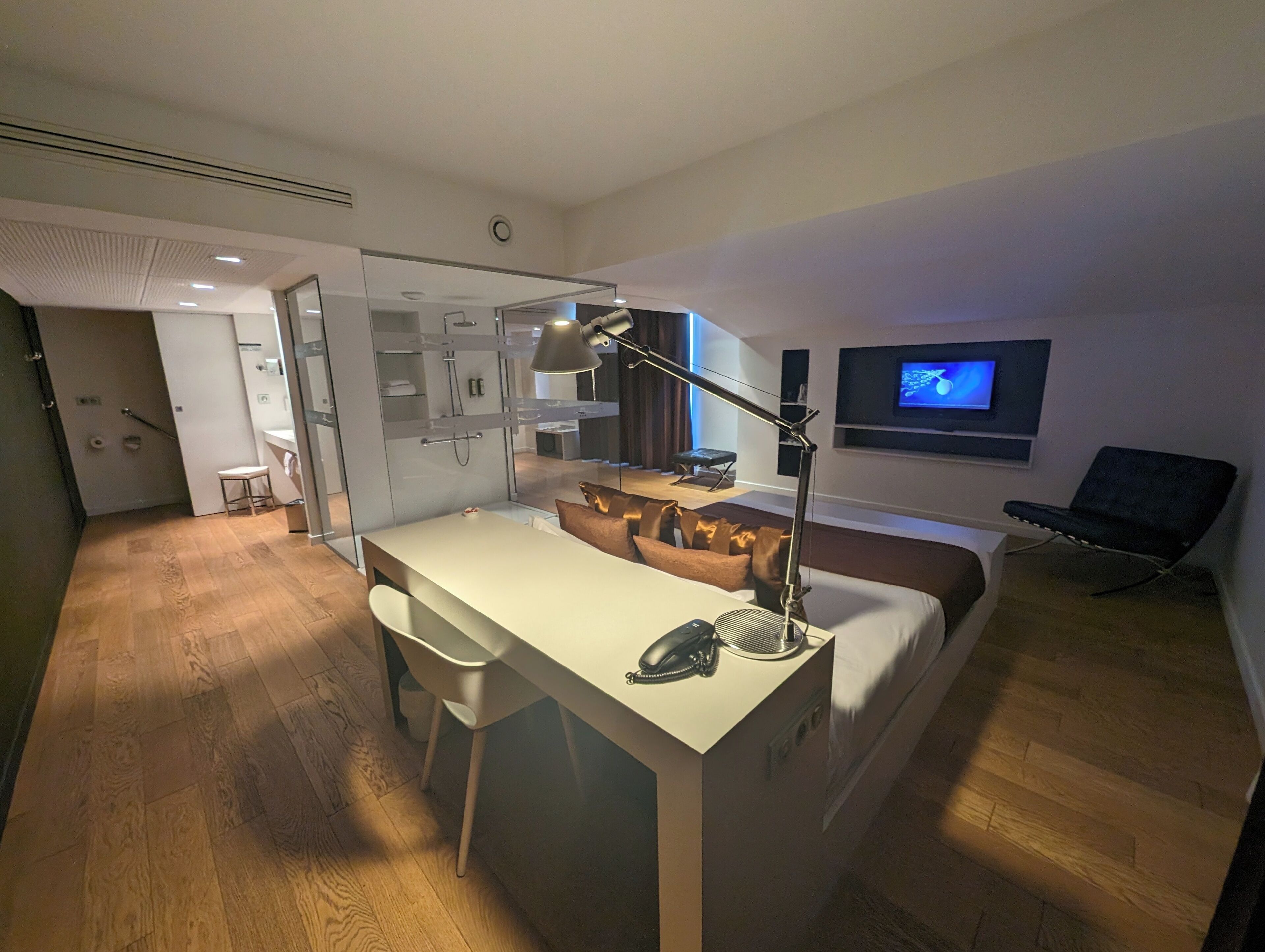 minibar, desk, blackout curtains, soundproofing