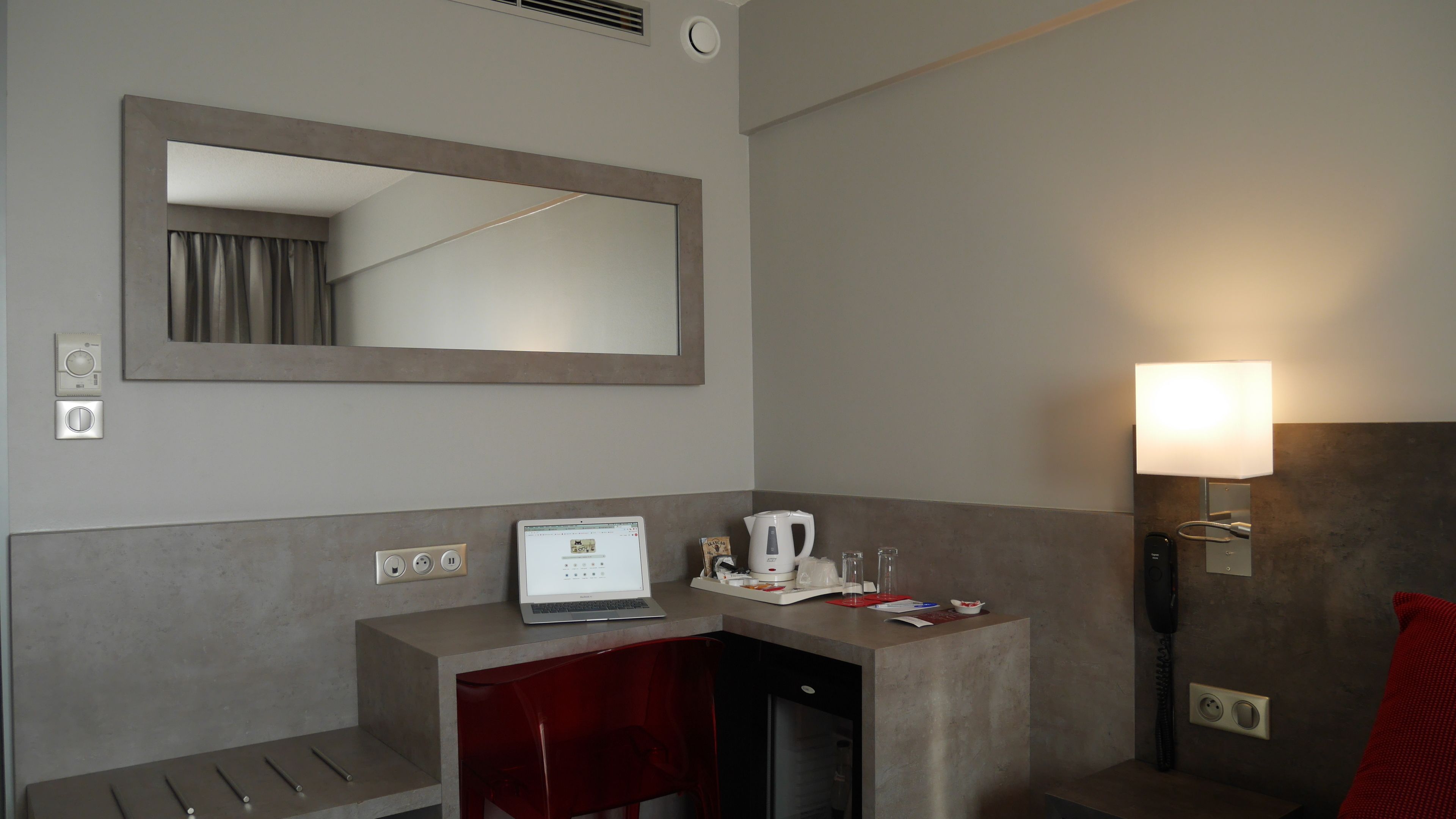 minibar, desk, blackout curtains, soundproofing