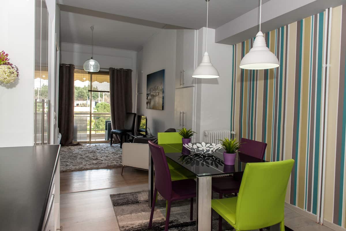 Apartamento superior, 1 quarto (C) | 1 quarto, roupas de cama de algodão egípcio, roupas de cama premium