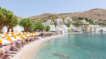 Nära stranden och strandhanddukar