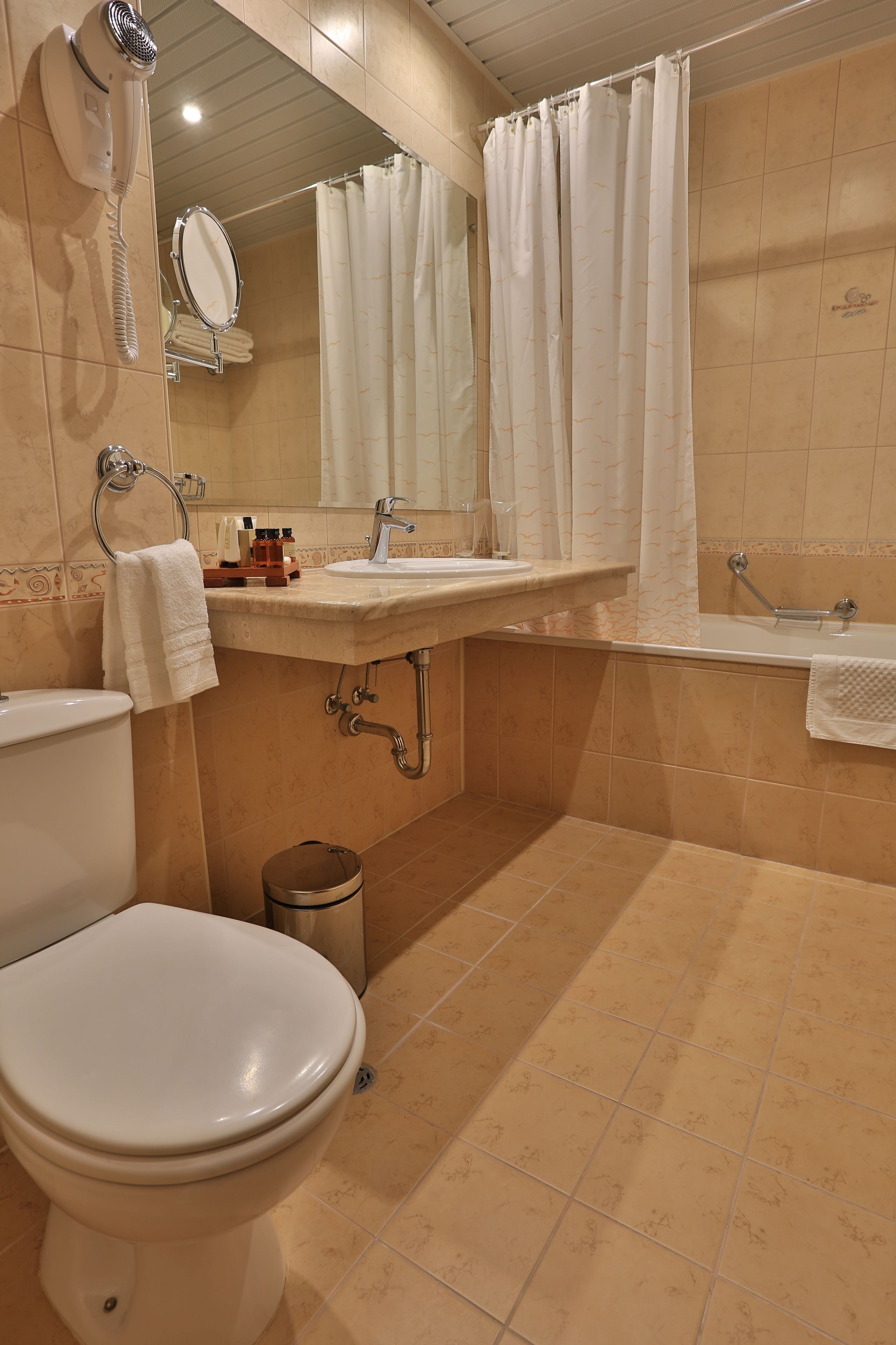 double room (free room safe) | bathroom | designer toiletries, hair dryer, bathrobes, slippers