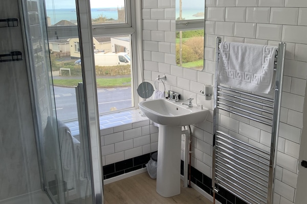 Family Room | Bathroom | Shower, free toiletries, hair dryer, towels