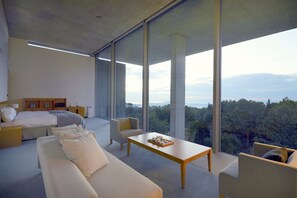 Suite – panorama, spabadekar, anneks | 1 soverom, sengetøy av topp kvalitet, dundyner og minibar