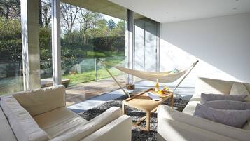 14-inch flat-screen TV with digital channels, TV, iPad