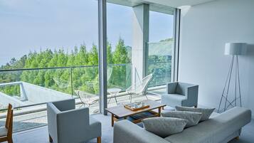 Suite, 4 Bedrooms, Connecting Rooms, Ocean View | Living area | 14-inch flat-screen TV with digital channels, TV, iPad