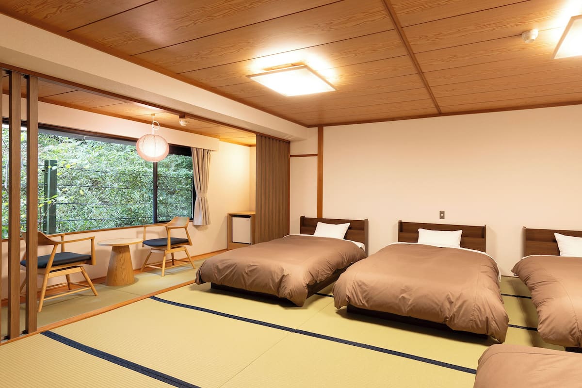 Standard Japanese Style 4-pax Room with bath,Non-Smoking | In-room safe, desk, free WiFi, bed sheets