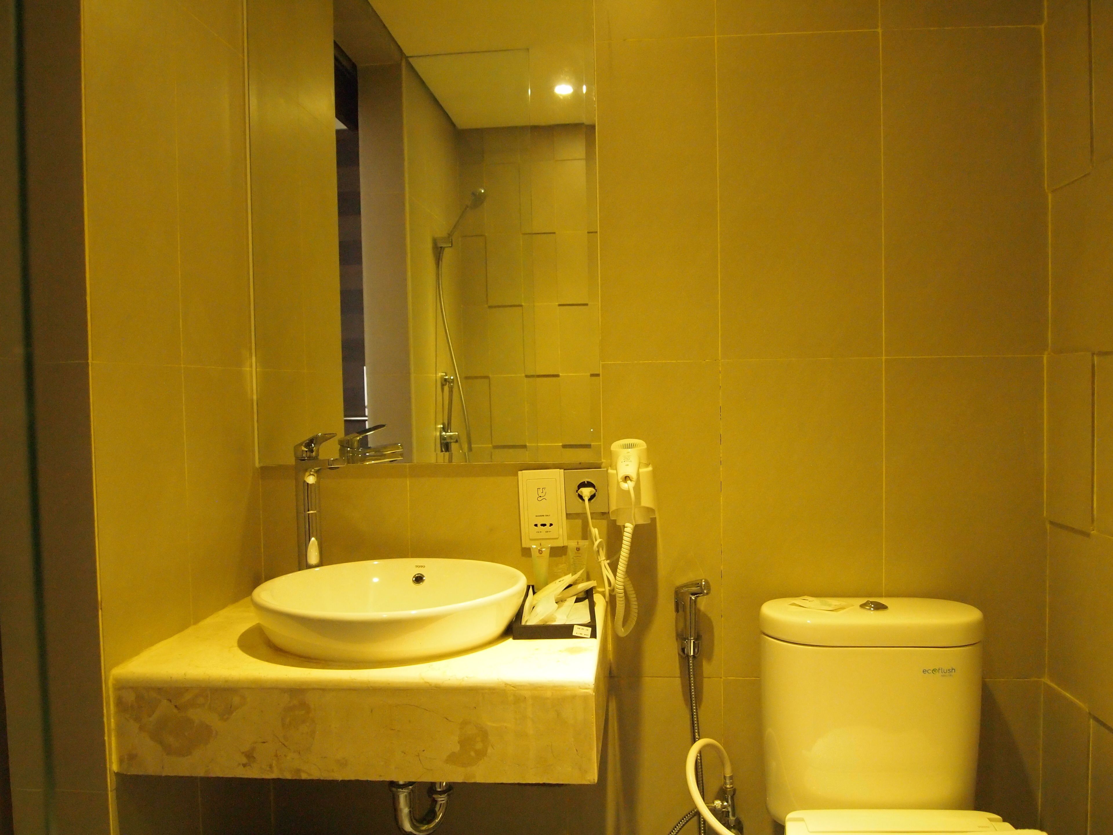 shower, rainfall showerhead, free toiletries, hair dryer