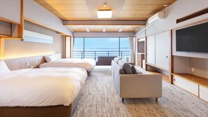 Superior Japanese-Western Room Twin 4Th Floor With Bath Non-Smoking | Caja fuerte, escritorio, wifi gratis