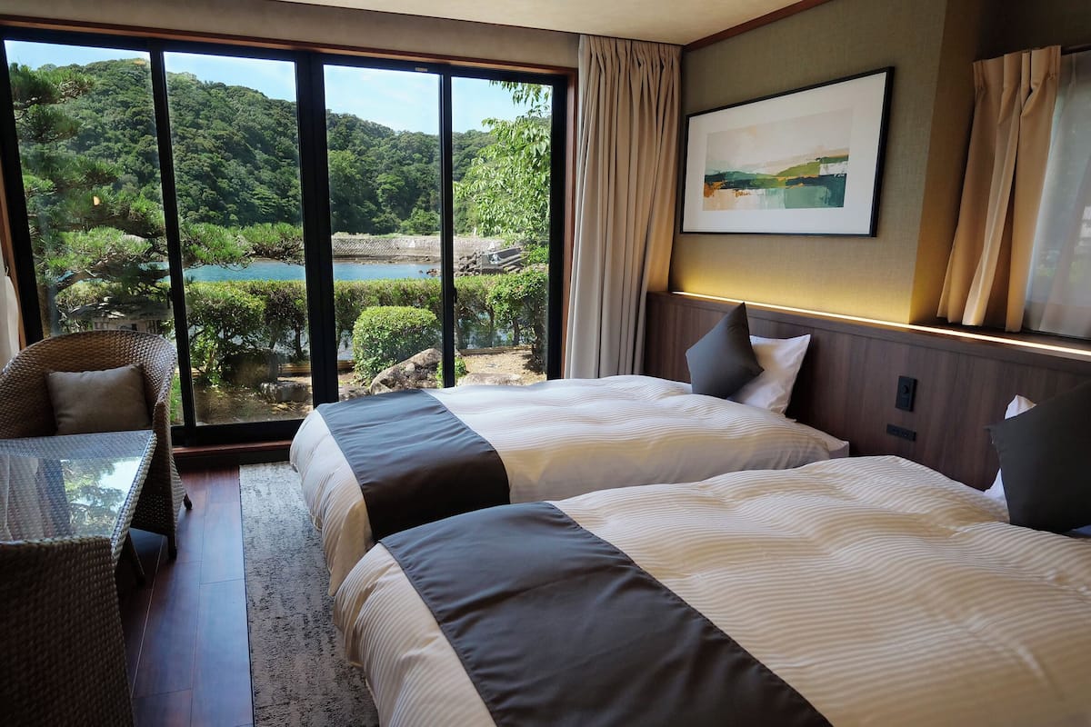 superior japanese-western style room with open-air bath and indoor bath, non-smoking | 1 bedroom, in-room safe, desk, free wifi